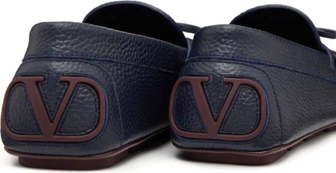 Valentino Garavani VLogo leren loafers Blauw