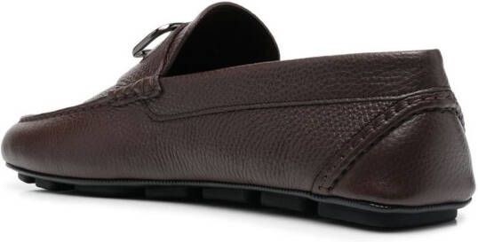 Valentino Garavani VLogo leren loafers Bruin