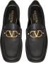 Valentino Garavani VLogo leren loafers Zwart - Thumbnail 4