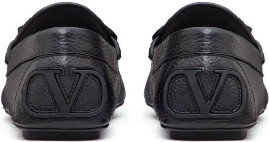 Valentino Garavani VLogo leren loafers Zwart
