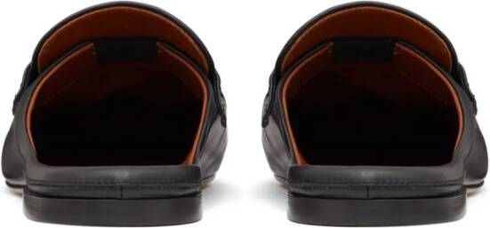 Valentino Garavani VLogo leren slippers Zwart