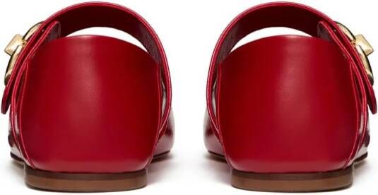 Valentino Garavani VLogo Locker Mary-Jane ballerina's Rood