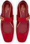 Valentino Garavani VLogo Locker ballerina's Rood - Thumbnail 4