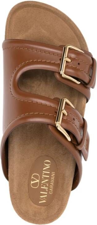 Valentino Garavani VLogo-logo leather sandals Bruin
