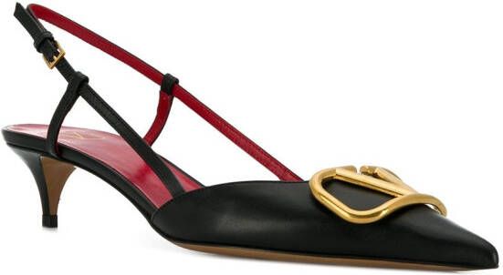 Valentino Garavani Vlogo slingback pumps Zwart