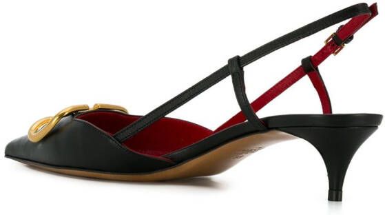 Valentino Garavani Vlogo slingback pumps Zwart