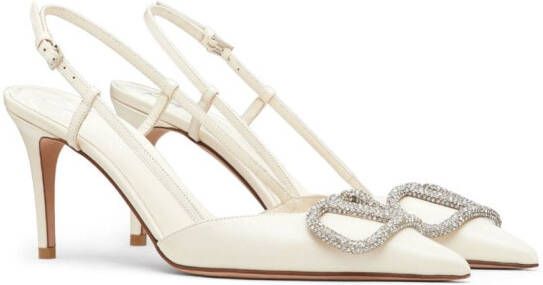 Valentino Garavani Vlogo slingback pumps Wit