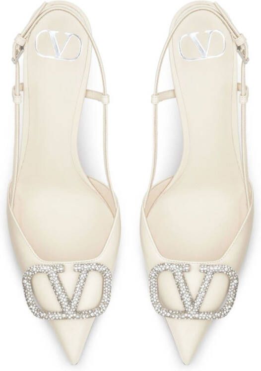 Valentino Garavani Vlogo slingback pumps Wit