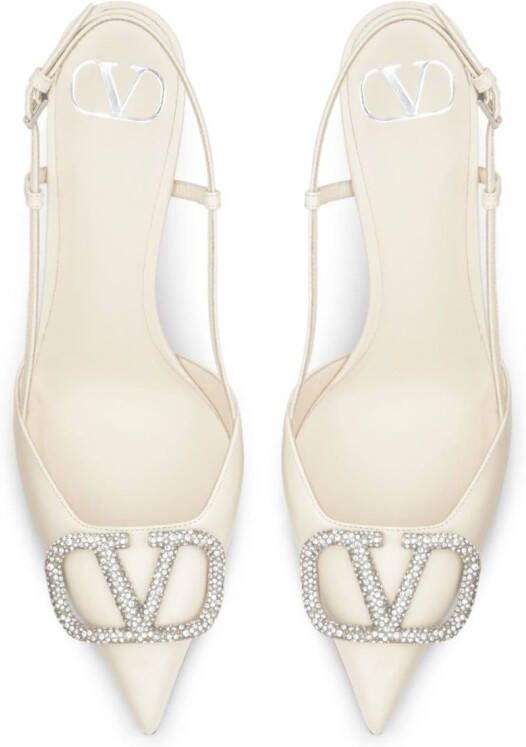 Valentino Garavani Vlogo slingback pumps Wit