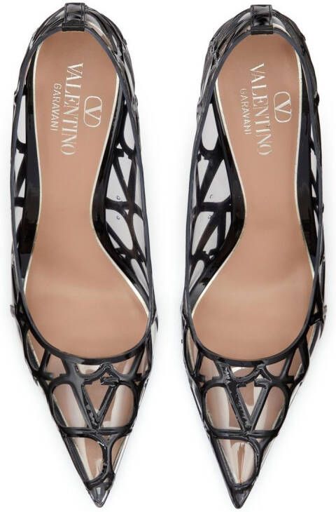 Valentino Garavani VLogo Signature doorzichtige pumps Zwart