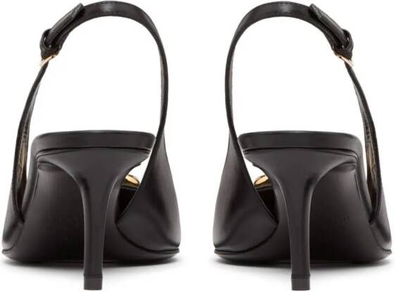 Valentino Garavani VLogo Signature leren slingback pumps Zwart