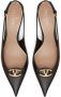 Valentino Garavani VLogo Signature leren slingback pumps Zwart - Thumbnail 4