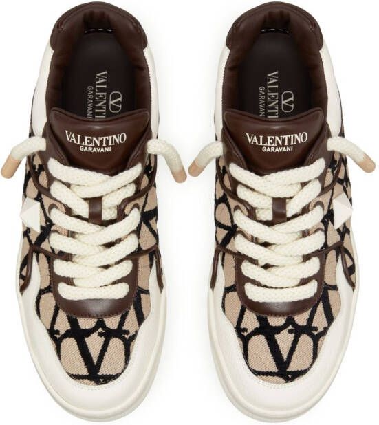 Valentino Garavani One Stud XL low-top sneakers Beige