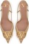 Valentino Garavani 80mm VLogo Signature slingback pumps Goud - Thumbnail 4