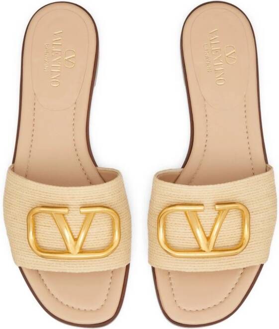 Valentino Garavani VLogo Signature slippers Beige