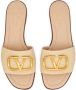 Valentino Garavani VLogo Signature slippers Beige - Thumbnail 4