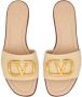 Valentino Garavani VLogo Signature slippers Beige - Thumbnail 4