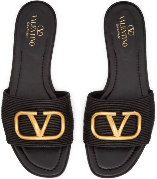 Valentino Garavani VLogo Signature slippers Zwart