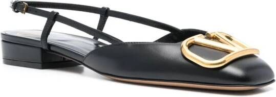 Valentino Garavani Vlogo slingback ballerina's Zwart