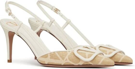 Valentino Garavani Vlogo slingback pumps Beige