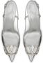 Valentino Garavani Vlogo slingback pumps Zilver - Thumbnail 4