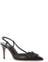 Valentino Garavani Vlogo slingback pumps Zwart - Thumbnail 2