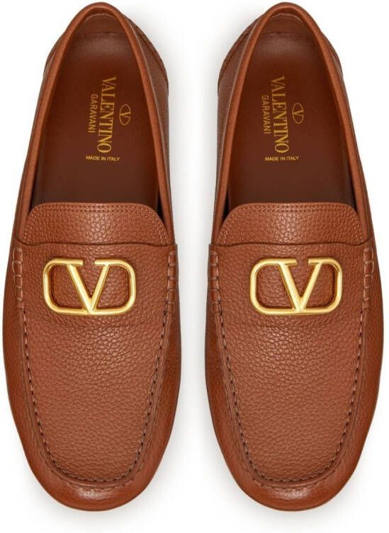 Valentino Garavani VLogo Signature leren schoenen Bruin