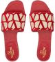 Valentino Garavani VLogo Toile Iconographe slippers Beige - Thumbnail 4