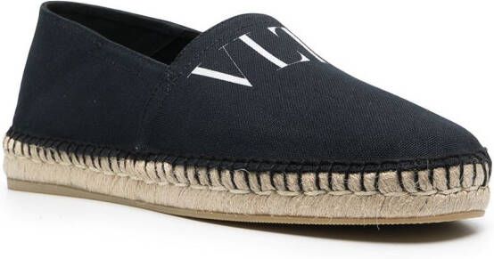Valentino Garavani VLTN espadrilles met logoprint Zwart