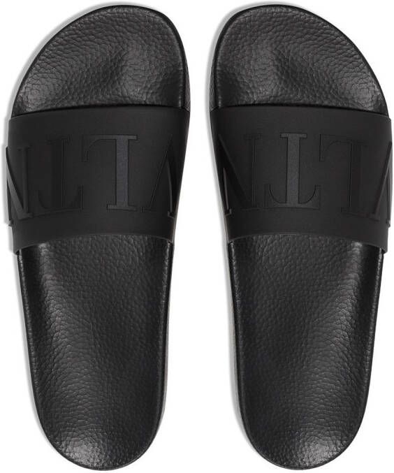 Valentino Garavani VLTN slippers met logo Zwart