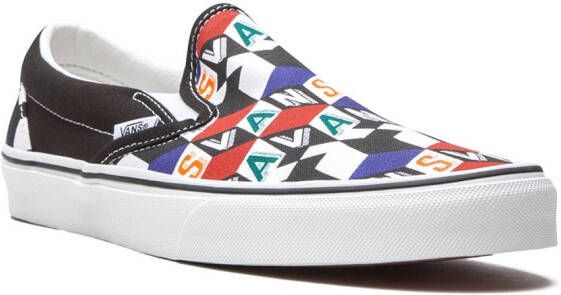 Vans Checker Cube slip-on sneakers Zwart