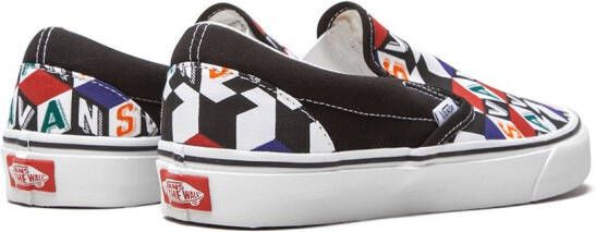 Vans Checker Cube slip-on sneakers Zwart