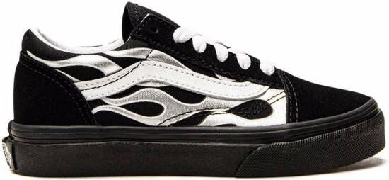 Vans Kids "Old Skool Metallic Flame sneakers" Zwart