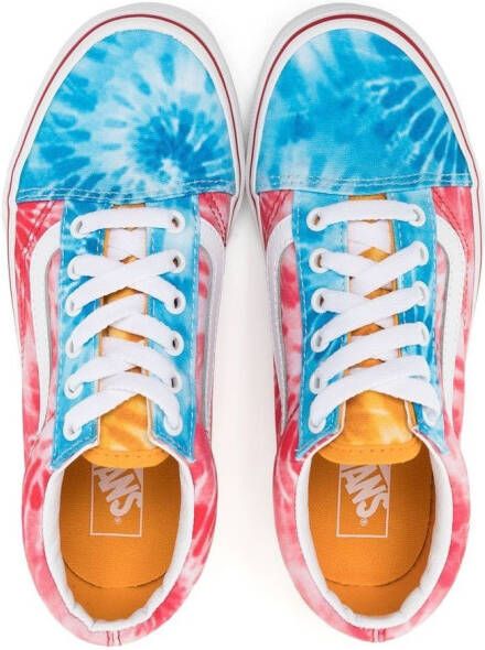 Vans Kids Old Skool sneakers met tie-dye print Blauw