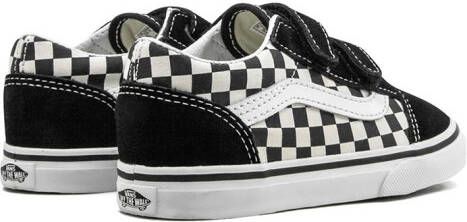 Vans Kids Old Skool V Primary geruite sneakers Zwart