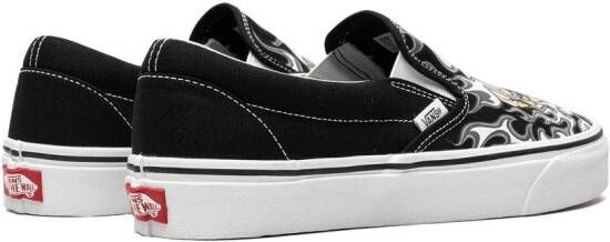 Vans "Klassieke slip-on Flame Skull sneakers" Zwart