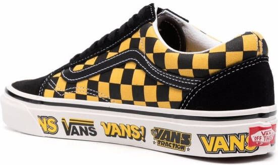Vans Old Skool geruite sneakers Zwart