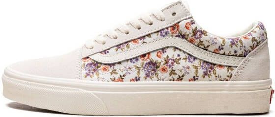 Vans Old Skool sneakers met bloemenprint Beige