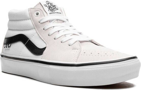 Vans "Skate Grosso Mid White Black sneakers" Beige