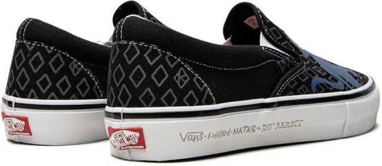 Vans x Krooked Skate slip-on sneakers Zwart