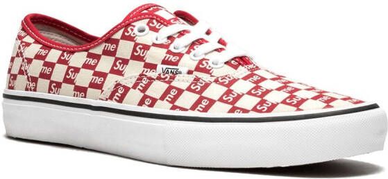 Vans x Supreme Authentic Pro “Supreme Checkered Red” low-top sneakers Wit