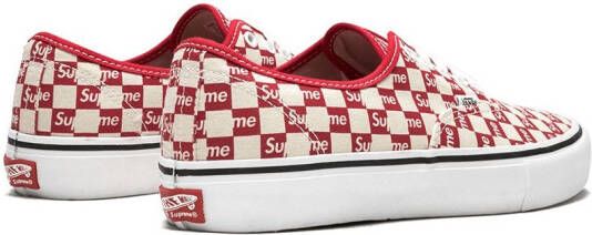 Vans x Supreme Authentic Pro “Supreme Checkered Red” low-top sneakers Wit