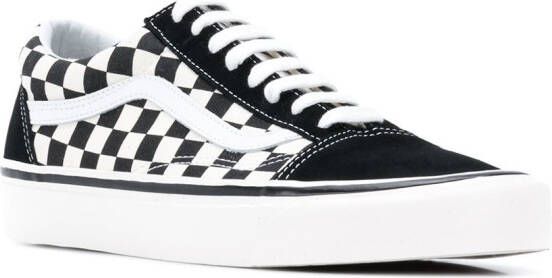 Vans zwart en wit old skool 36 grijs leren en canvas sneakers