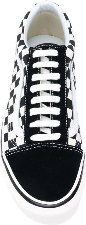 Vans zwart en wit old skool 36 grijs leren en canvas sneakers