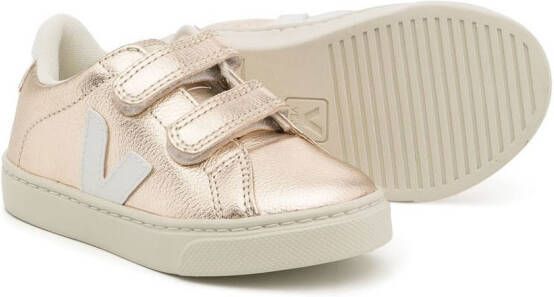 VEJA Kids Esplar sneakers met klittenband Metallic