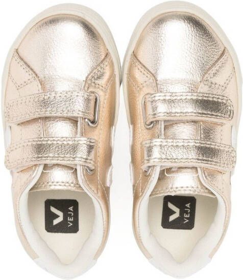 VEJA Kids Esplar sneakers met klittenband Metallic