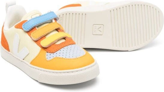 VEJA Kids V-10 Chromefree sneakers met klittenband Oranje