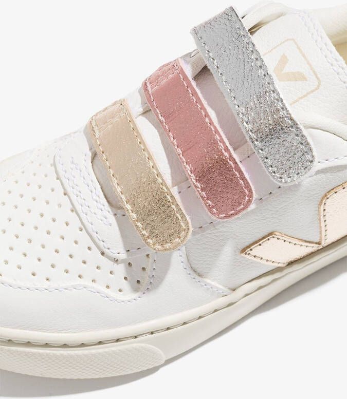 VEJA Kids V-10 sneakers met metallic-effect Wit