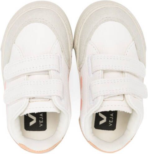 VEJA Kids V-12 leren sneakers Wit