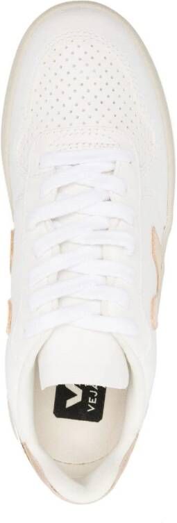 VEJA V10 metallic leren sneakers Wit